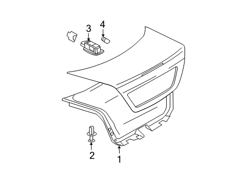 2003 Mercedes-Benz E500 Interior Trim - Trunk Diagram