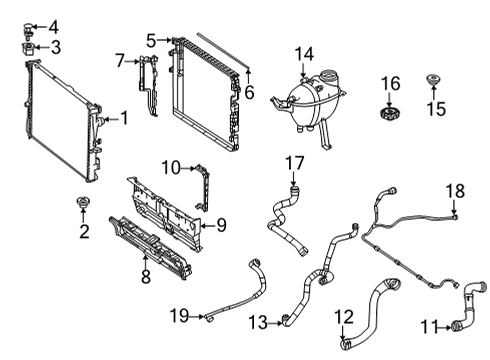 2022 Mercedes-Benz GLE350 Radiator & Components Diagram
