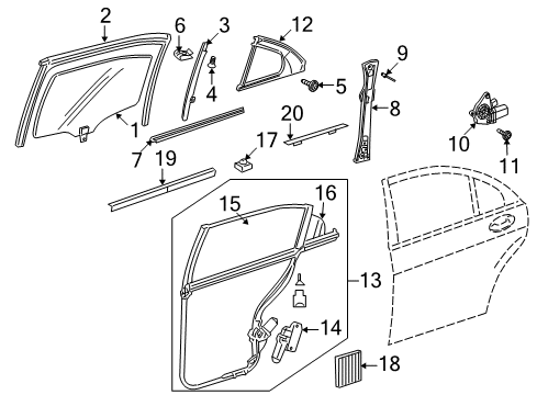 2011 Mercedes-Benz S400 Rear Door Diagram