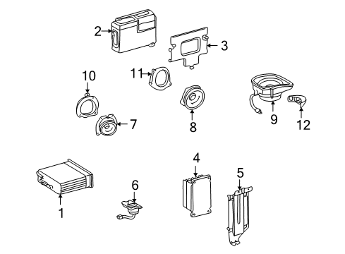 1998 Mercedes-Benz C280 Speaker Diagram for 202-820-84-02