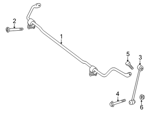 2020 Mercedes-Benz GLC300 Stabilizer Bar & Components Diagram 8