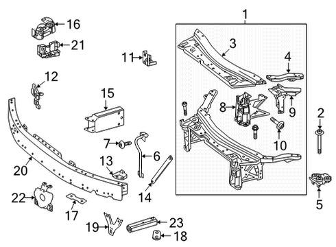 2020 Mercedes-Benz GLC300 Radiator Support Diagram