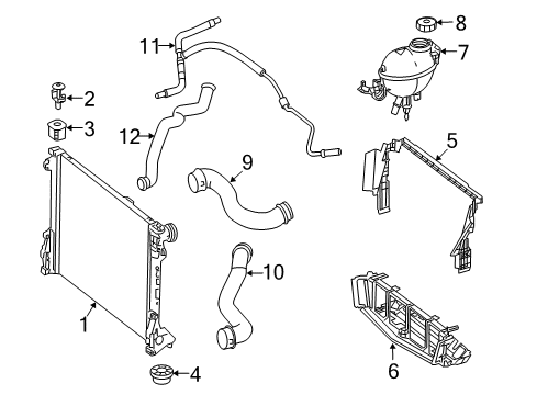 2014 Mercedes-Benz E250 Radiator & Components