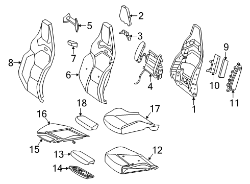 2018 Mercedes-Benz E300 Driver Seat Components