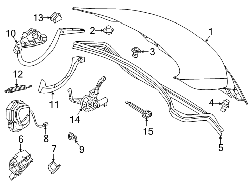 2024 Mercedes-Benz CLE53 AMG Trunk Lid & Components