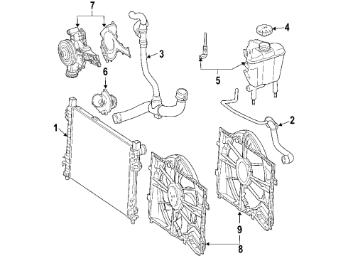 2010 Mercedes-Benz SLK300 Cooling Fan