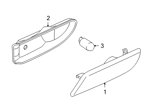 2007 Mercedes-Benz S550 Side Marker Lamps Diagram