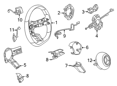 2023 Mercedes-Benz EQS 450 Steering Wheel Diagram