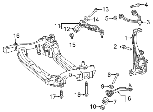 2017 Mercedes-Benz E400 Front Suspension Components Diagram