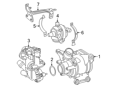 2020 Mercedes-Benz E350 Water Pump Diagram