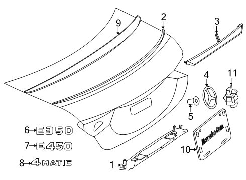 2025 Mercedes-Benz E53 AMG Exterior Trim - Trunk
