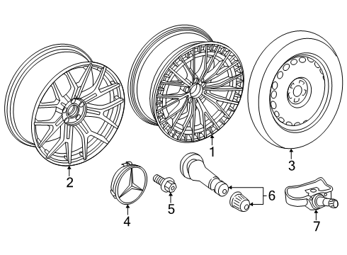 2025 Mercedes-Benz GLC350e Wheels Diagram 4