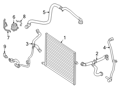 2020 Mercedes-Benz E350 Intercooler - Belts Diagram 2