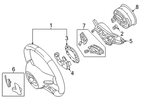 2025 Mercedes-Benz GLA250 Steering Wheel & Trim Diagram