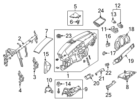 2016 Mercedes-Benz E400 Instrument Panel Diagram