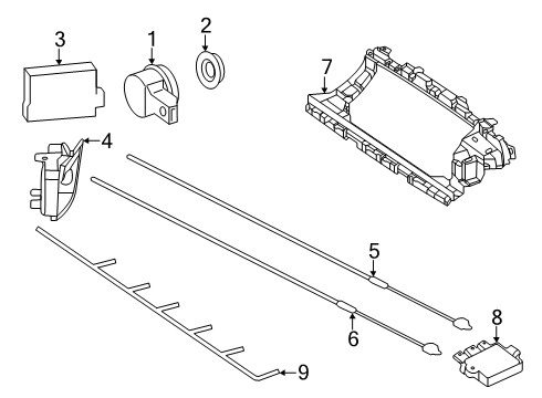 2024 Mercedes-Benz GLC300 Electrical Components - Rear Bumper Diagram 3