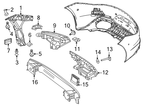2024 Mercedes-Benz SL43 AMG Bumper & Components - Rear Diagram 2