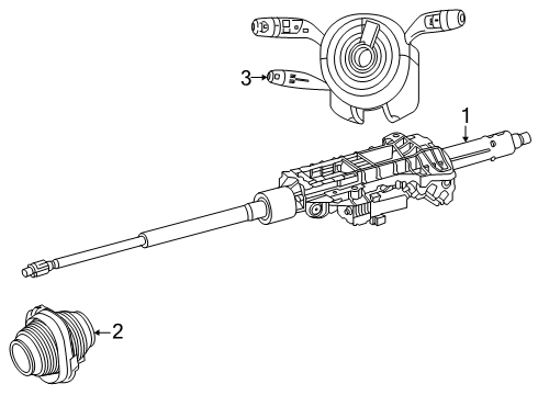 2025 Mercedes-Benz GLC63 AMG S E Performance Steering Column Assembly