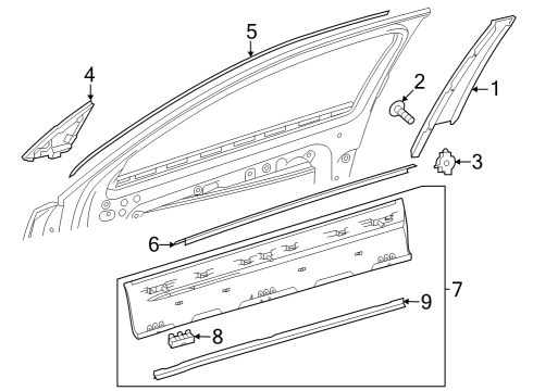 2023 Mercedes-Benz EQB 250+ Exterior Trim - Front Door