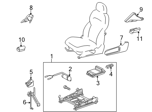 1998 Mercedes-Benz CLK320 Power Seats Diagram