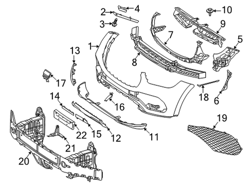 2020 Mercedes-Benz GLS450 Lower Trim Diagram for 167-885-76-05
