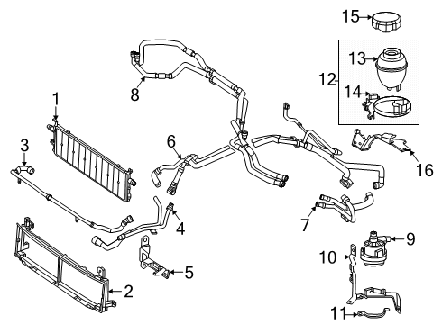 2023 Mercedes-Benz SL43 AMG Radiator & Components