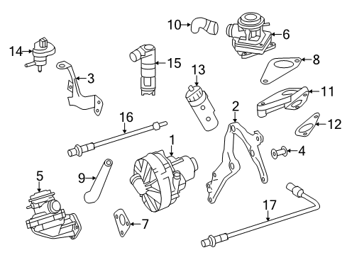 2012 Mercedes-Benz R350 Emission Components Diagram