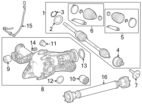 2025 Mercedes-Benz GLE53 AMG Front Axle & Carrier Diagram