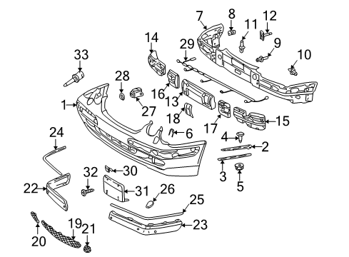 2001 Mercedes-Benz E320 Bumper & Components - Front