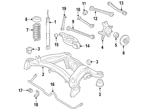 2005 Mercedes-Benz CLK500 Lower Control Arm - Rear Diagram