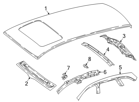 2017 Mercedes-Benz E400 Roof & Components