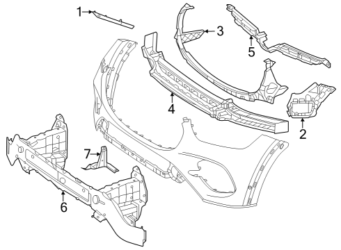 2024 Mercedes-Benz GLE63 AMG S SUV Bumper & Components - Front