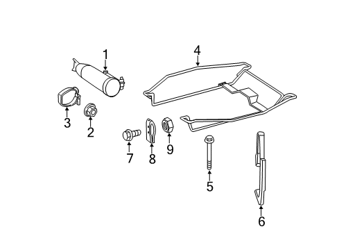2013 Mercedes-Benz Sprinter 2500 Spare Bracket Diagram for 906-400-11-41