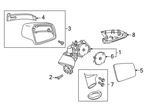 2016 Mercedes-Benz CLS400 Mirrors Diagram