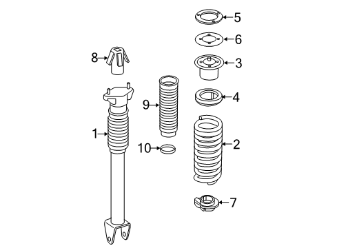 2012 Mercedes-Benz ML63 AMG Shocks & Components Diagram 4