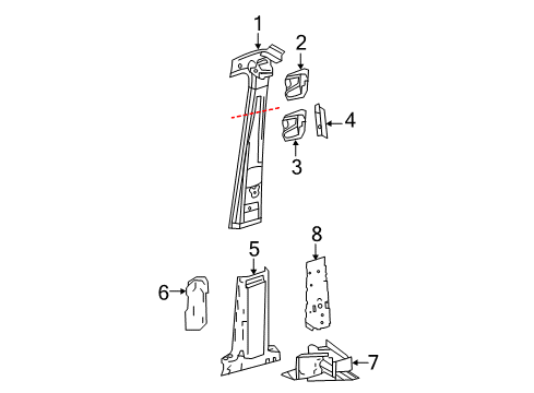 2012 Mercedes-Benz Sprinter 2500 Center Pillar Diagram 2