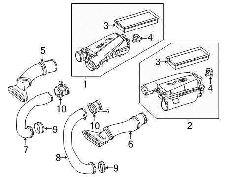 2017 Mercedes-Benz S550 Air Intake Diagram