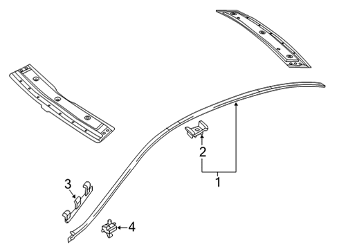 2015 Mercedes-Benz C300 Exterior Trim - Roof