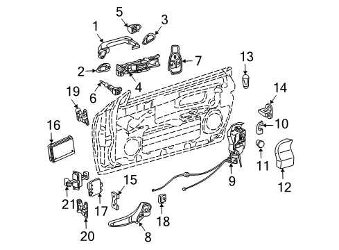 2006 Mercedes-Benz CLK350 Lock & Hardware Diagram