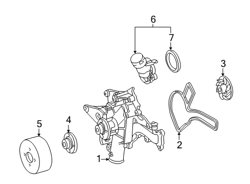 2004 Mercedes-Benz C320 Water Pump Diagram 2