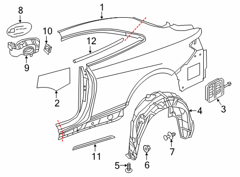 2017 Mercedes-Benz S63 AMG Exterior Trim - Quarter Panel Diagram