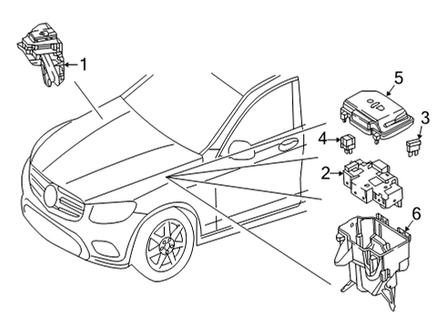 2021 Mercedes-Benz GLC63 AMG Fuse & Relay
