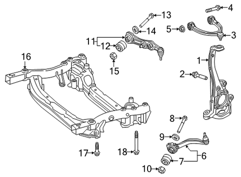 2021 Mercedes-Benz E350 Front Suspension Components Diagram