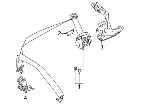 2021 Mercedes-Benz GLE53 AMG SUV Third Row Seat Belts