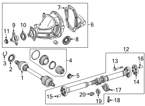 2021 Mercedes-Benz CLS53 AMG Axle & Differential - Rear Diagram