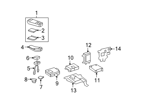 2012 Mercedes-Benz GL450 Communication System Components Diagram