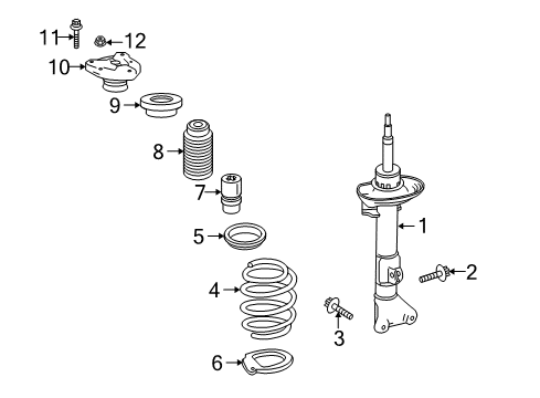 2012 Mercedes-Benz E350 Struts & Components Diagram 2