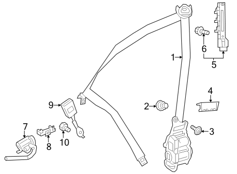 2025 Mercedes-Benz EQS 450 SUV Front Seat Belts