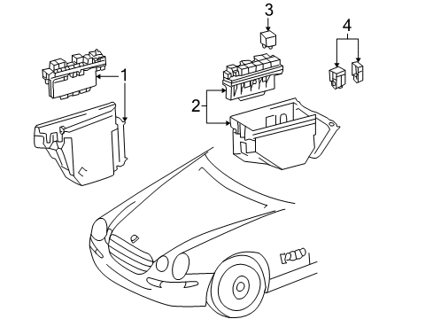 2000 Mercedes-Benz CL500 Electrical Components Diagram