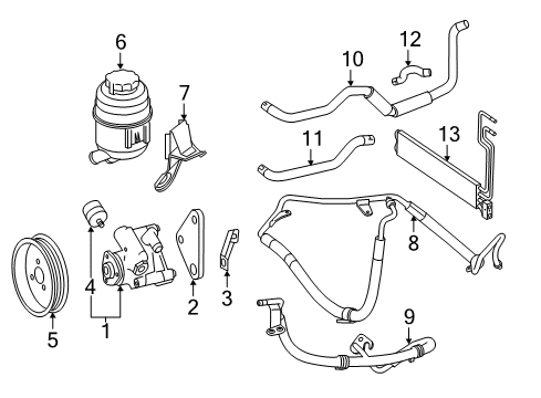 2012 Mercedes-Benz CL600 P/S Pump & Hoses Diagram 2